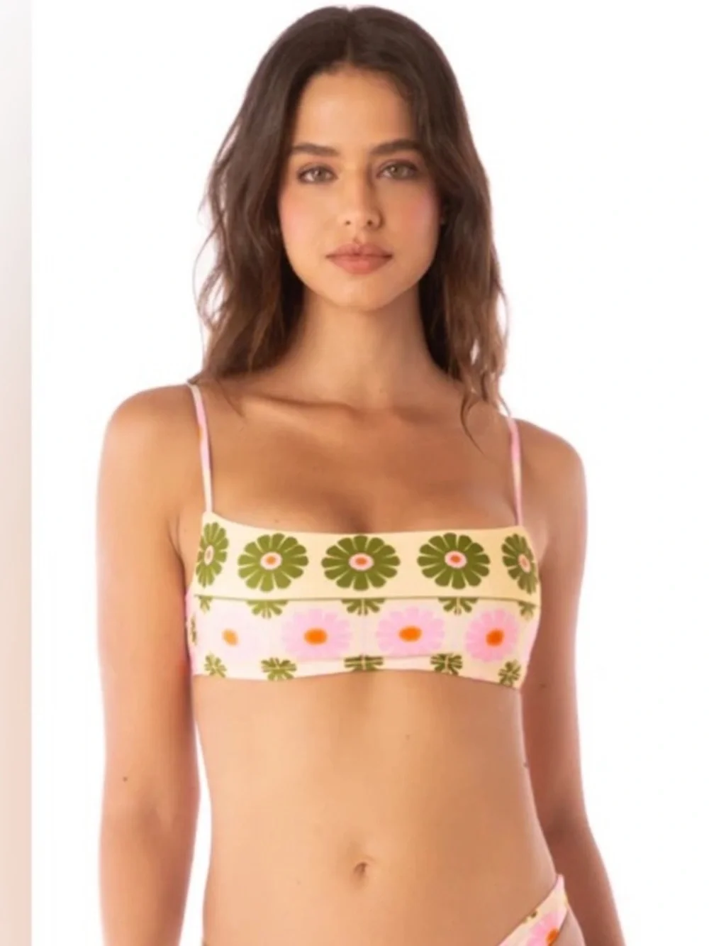 NWT Maaji Pastel Flourish Scape Sporty Bralette Bikini Top